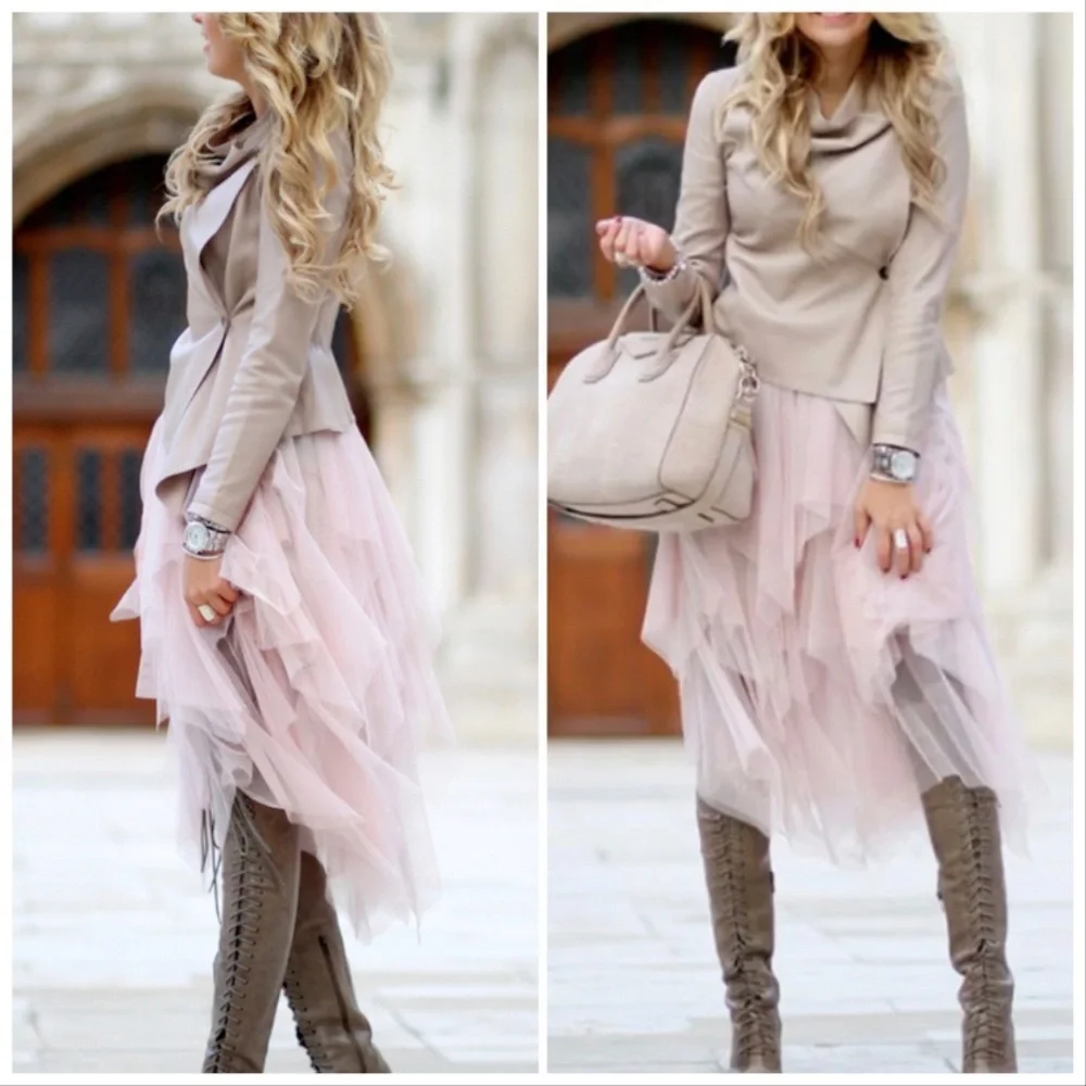 VICI /Allegro/ Ruffle Tulle Pink Midi Skirt NWT’s - Picture 1 of 9
